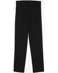 Sandro - Straight-leg High-rise Stretch-woven Trousers - Lyst