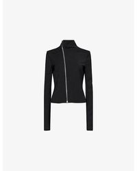 Rick Owens - Gary High-Neck Stretch-Wool Blend Jacket - Lyst