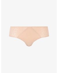 Chantelle - Norah Floral-embroidered Stretch-lace Brief - Lyst