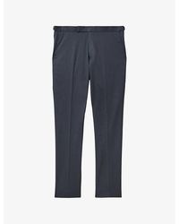 Reiss - Crawford Straight-leg Slim-fit Stretch Cotton-blend Trousers - Lyst