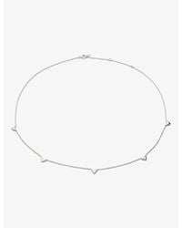 Monica Vinader - Heart Station Sterling- Adjustable Chain Necklace - Lyst