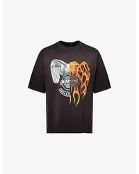 Amiri - Spliced Logo Oversized Cotton-Jersey T-Shirt - Lyst
