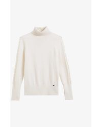 Ted Baker - Roll-neck Stitch-sleeve Knitted Jumper - Lyst