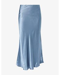 Rails - Anya Bias-Cut Satin Midi Skirt - Lyst