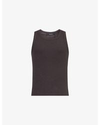 Seventh - Base Ribbed Stretch-Cotton Vest Top - Lyst