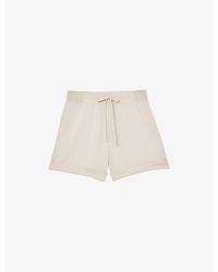 Reiss - Phoebe Drawstring-Waist Stretch-Jersey Shorts - Lyst