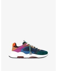 Kurt Geiger - Royston Suede And Mesh Trainers - Lyst