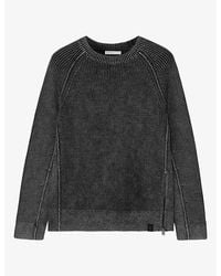 AllSaints - Kit Crewneck Regular-Fit Cotton Jumper - Lyst