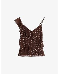 OMNES - Francie Polka-Dot Woven Top - Lyst