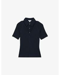Reiss - Shona Collar-Insert Stretch-Knit Top - Lyst