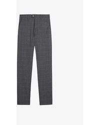 Ted Baker - Kimbar Check-design Wool Trousers - Lyst