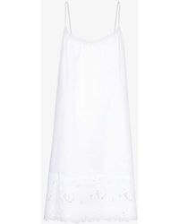 Hanro - Clara Logo-embroidered Cotton Pyjama Dress X - Lyst