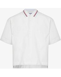 Thom Browne - Boxy-fit Short-sleeved Cotton Polo Shirt - Lyst