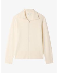Sandro - Zip-Up Trucker Wool Cardigan - Lyst