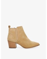 Dune - Parlure Suede Heeled Ankle Boots - Lyst