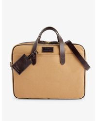 Polo Ralph Lauren - Business Brand-patch Rectangle-shape Cotton Briefcase - Lyst