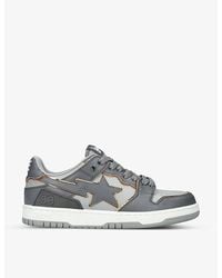 A Bathing Ape - Bape Sk8 Sta #3 M2 Leather Low-top Trainers - Lyst