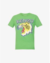 KENZO 'varsity Jungle' Tiger T-shirt in White for Men | Lyst