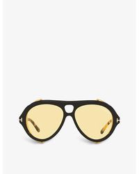 Tom Ford - Ft0882 Neughman Pilot-frame Acetate Sunglasses - Lyst