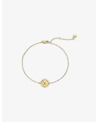 Monica Vinader - Mini Initial X Stamp 14Ct Solid Chain Bracelet - Lyst