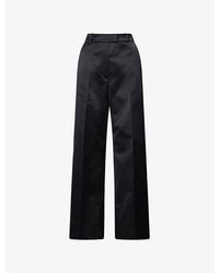 Frankie Shop - Brickell Wide-Leg Satin Trousers - Lyst