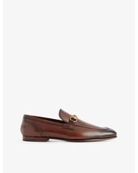 Gucci - Jordaan Horsebit-Embellished Leather Loafers - Lyst