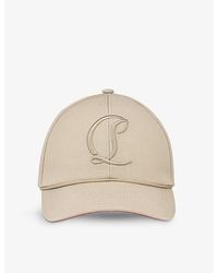 Christian Louboutin - Mooncrest Logo-embroidered Cotton-canvas Cap - Lyst