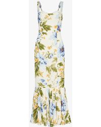 Reformation - Irisa Floral-print Woven Midi Dress - Lyst