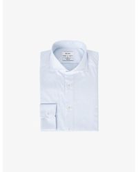 Reiss - Storm Reg Long-Sleev Cotton-Twill Shirt - Lyst