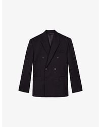 The Kooples - Double-Breasted Peak-Lapel Wool Blazer - Lyst