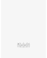 Apm Monaco - Éclat Rhodium Plated Alloy And Cubic Zirconia Ring - Lyst