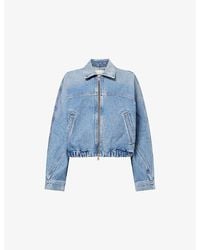 Agolde - Dixon Cocoon Denim Bomber Jacket - Lyst