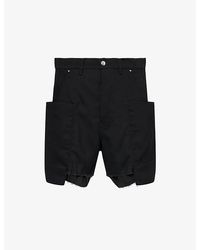 Rick Owens - Stefan Wool Cargo Shorts - Lyst