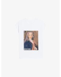 Zadig & Voltaire - Cloex Branded-Print Cotton-Jersey T-Shirt - Lyst