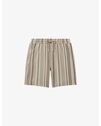 Reiss - River Abstract-pattern Stretch-woven Shorts - Lyst