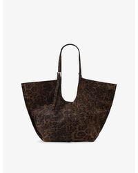AllSaints - Ara Leopard Leather Tote Bag - Lyst