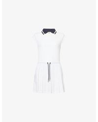 Varley - Nico Court Pleated Stretch-Woven Mini Dress - Lyst
