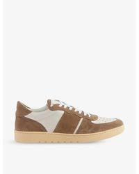 Collegium - Pillar Destroyer Leather And Suede Low-top Trainers - Lyst