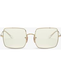Ray-Ban - Rb1971 Everglasses Square 1971 Clear Evolve Square-frame Metal Sunglasses - Lyst