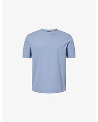 Emporio Armani - Jacquard Weave Cotton T-Shirt - Lyst