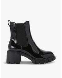 KG by Kurt Geiger - True Patent Faux-Leather Heeled Ankle Boots - Lyst