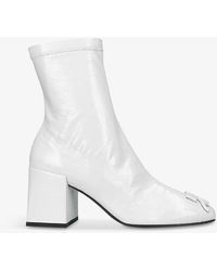 Courreges - Heritage Brand-plaque Vinyl Heeled Ankle Boots - Lyst