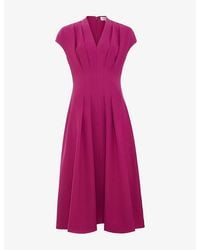 Phase Eight - Hanna Cap-Sleeve Stretch-Woven Midi Dress - Lyst