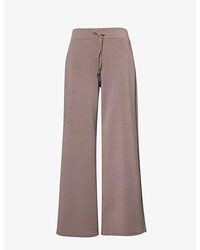 Spanx - Air Essentials Wide-leg High-rise Stretch-woven jogging Botto - Lyst