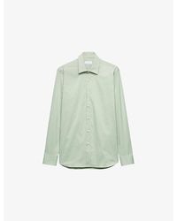 Prada - Collared Slim-Fit Cotton-Blend Shirt - Lyst