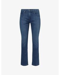PAIGE - Federal Straight-Leg Stretch-Woven Jeans - Lyst