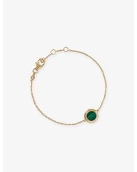 Astley Clarke - Stilla 18Ct- Plated Sterling- And Malachite Locket Bracelet - Lyst