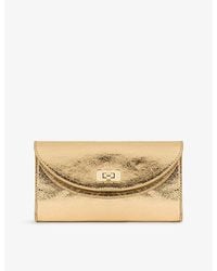 Sandro - Mambo Metallic-Leather Clutch Bag - Lyst