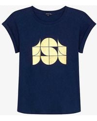 Soeur - Valentin Graphic-print Organic-cotton And Linen-blend T-shirt - Lyst