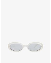 Le Specs - Work It Oval-Frame Acetate Sunglasses - Lyst